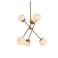 Axl 24 Inch Pendant In Brass With White Shade