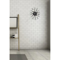 Vera 19 Inch Crystal Starburst Wall Sconce In Black