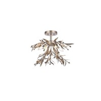 Living District Ld810F19Sl 185 In Priscilla Flush Mount In Silver Leaf