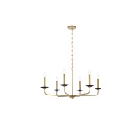 Cohen 36 Inch Pendant In Black And Brass