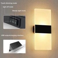 Battery Operated Wall Sconce Set Of 2, Rechargeable Wall Lights Touch Control Dimming Wireless Wall Sconces, Led Magnetic Bedside Wall Lamps Indoor Sconce Wall Decor, For Bedroom, Living Room, Hallway