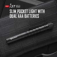 Olight I3T Plus 250 Lumens Edc Pocket Slim Flashlight With 2 Aaa Batteries And A Pmma Optic Lens Tailswitch Led Flashlight Wit