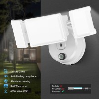 Olafus 60W Flood Lights Dusk To Dawn Outdoor Lighting Ip65 Waterproof Led Security Light With Photocell 6000Lm Dusk Dawn Outsi