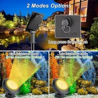 Crepow Solar Pond Lights 18 Led Super Bright Underwater Spotlights Led Submersible Pond Lights Ip68 Waterproof Fountain Lights