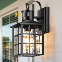 Vianis Outdoor Wall Lantern With Motion Sensor Dusk To Dawn Exterior Light Fixtures Wall Mount Led Outdoor Porch Light Antir