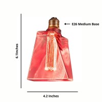 Next Glow Red Light Bulbs Led Vintage Light Bulb 35W Equivalent 20W Ice Shaped E26 Led Bulb Medium Base Dimmable Warm Light B