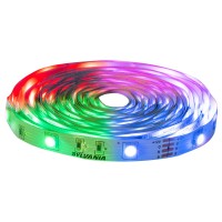 Sylvania 32Ft Rgb Flexible Light Strip Starter Kit, 16 Dimmable Colors With Ir Remote Control, Power Adapter, Clips, White - 1 Pack (65636)