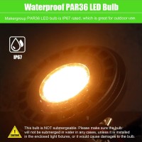 Makergroup Par36 Landscape Led Light Bulb 7W 12V Low Voltage Waterproof Spotlight For Outdoor Yard Lighting Tree Light, In-Ground Well Light, Warm White 2700-3000K