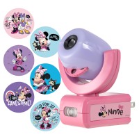 Disney Projectables Disney Minnie Mouse Led Kids Night Light, Projector, Dusk To Dawn, Plug-In ,Mickey Mouse, For Kids, Girls Bedroom, Playroom, Gaming Room, Nursery, 57958