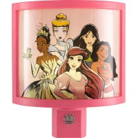 Disney Princess Wrap Shade Led Night Light Plugin Dusk To Dawn Girls Bedroom Decor Ambient Lighting Sleep Light Ideal For