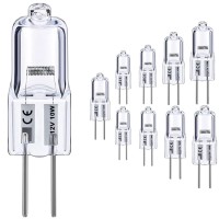 G4 Bulb, 10 Pack Halogen G4 12V 10W With G4 Bi-Pin Base, High Output G4 Light Bulb 12V 150Lm 3000Hrs Long Lifetime, G4 Dimmable, Cri100 & 2800K Warm White, G4 Halogen Bulb 10W For Cabinet Light Bulbs