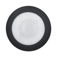 Luminance Led Flush Mount Disk Light | Energy Star Dimmable Ceiling Fixture For Hallway, Living Room, Kitchen | Indoor/Outdoor Lighting With Modern Low Profile Design, Black And White, 7.5 Inches