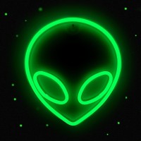 Nicethumb Alien Neon Sign Green Led Alien Neon Light Usb/Battery Operated Cool Alien Light Up Sign For Wall Decor Game Room Aesthetic Hanging Light For Man Cave Stuff, Bedroom, Bar