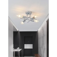 Ridiss Semi Flush Mount Ceiling Light, E26 Sputnik Chandelier Lighting 4-Lights Kitchen Flush Mount Light Fixture For Dining,Room Living,Room Bedroom, Foyer