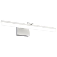 Solfart Modern 24 Inch Bathroom Vanity Light Bar Above Mirror Silver Bath Wall Mount Lighting 8778-Nd