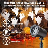 Eambrite Halloween Projector Lights Rotating Ghost Projector Halloween Outdoor Dynamic Ghost Projector Waterproof Halloween De