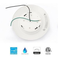 Jullison 40 Packs 6 Inch Led Low Profile Recessed Surface Mount Disk Light Round 15W 900 Lumens 3000K Warm White Cri80