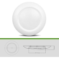 Jullison 40 Packs 6 Inch Led Low Profile Recessed Surface Mount Disk Light Round 15W 900 Lumens 3000K Warm White Cri80