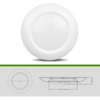 Jullison 40 Packs 6 Inch Led Low Profile Recessed Surface Mount Disk Light Round 15W 900 Lumens 4000K Cool White Cri80