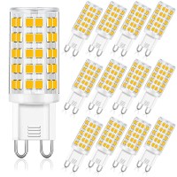 Ohlgt G9 Led Bulbs Dimmable 6W 60W Halogen Bulb Equivalent Warm White 3000K 110V130V 500Lm Bi Pin For Home Lighting 12Pac