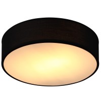 Monzana Ceiling Chandelier 40 W Round 38 Cm Fabric 2 Flames E27 Modern Living Room Light Black