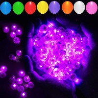 100Pcs Pink Led Balloon Light Mini Tiny Led Light Round Led Ball Lamp For Paper Lantern Balloon Indoor Outdoor Party Event Birt