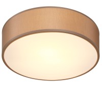 Monzana Ceiling Chandelier 40W Round 30 Cm Fabric 1 Flame E27 Modern Living Room Light Taupe