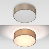 Monzana Ceiling Chandelier 40W Round 30 Cm Fabric 1 Flame E27 Modern Living Room Light Taupe