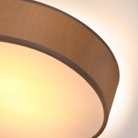 Monzana Ceiling Chandelier 40W Round 30 Cm Fabric 1 Flame E27 Modern Living Room Light Taupe