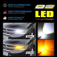 Alla Lighting Newest 7442Na 7444Na 7443 Switchback Led Bulbs, Dual-Color Amber Yellow Turn Signal Lights & Xenon White Parking Light/Drl 7444Nak 7443A 7443Na