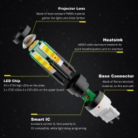 Alla Lighting Newest 7442Na 7444Na 7443 Switchback Led Bulbs, Dual-Color Amber Yellow Turn Signal Lights & Xenon White Parking Light/Drl 7444Nak 7443A 7443Na