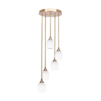 Empire 5 Light Cluster Pendalier In New Age Brass Finish With 5.5