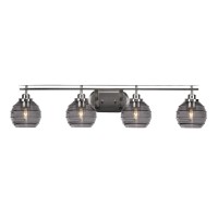 Odyssey 4 Light Bath Bar In Brushed Nickel Finish With 6