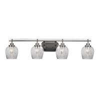 Odyssey 4 Light Bath Bar In Brushed Nickel Finish With 6