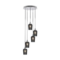 Empire 5 Light Cluster Pendalier In Chrome Finish With 5