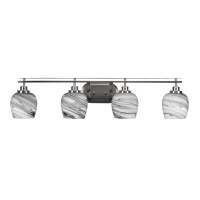 Odyssey 4 Light Bath Bar In Brushed Nickel Finish With 6