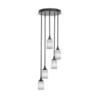 Empire 5 Light Cluster Pendalier In Espresso Finish With 4