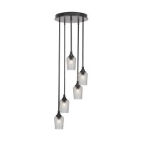 Empire 5 Light Cluster Pendalier In Espresso Finish With 5