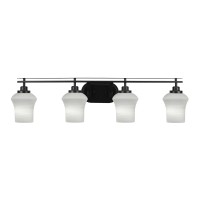 Odyssey 4 Light Bath Bar In Matte Black Finish With 5.5