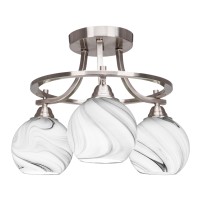 Paramount 3 Light Semi-Flush In Brushed Nickel Finish With 5.75