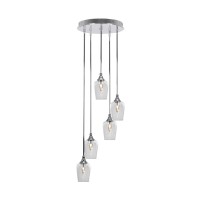 Empire 5 Light Cluster Pendalier In Chrome Finish With 5