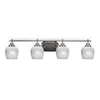 Odyssey 4 Light Bath Bar In Brushed Nickel Finish With 6