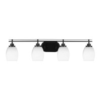 Odyssey 4 Light Bath Bar In Matte Black Finish With 5