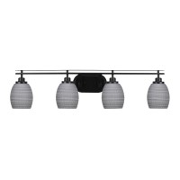 Odyssey 4 Light Bath Bar In Matte Black Finish With 5