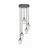 Empire 5 Light Cluster Pendalier In Dark Granite Finish With 5.5