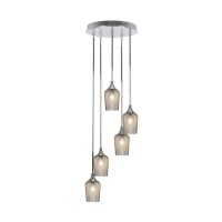 Empire 5 Light Cluster Pendalier In Chrome Finish With 5