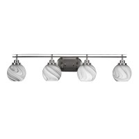 Odyssey 4 Light Bath Bar In Brushed Nickel Finish With 5.75