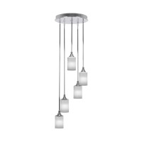 Empire 5 Light Cluster Pendalier In Chrome Finish With 4