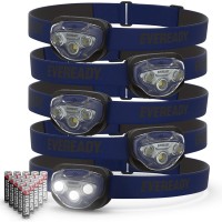 Eveready Led Headlamps Pro200 [5-Pack], Ipx4 Water Resistant, Bright And Durable Head Lights For Camping, Hiking, Emergency Power Outage (Batteries Included)