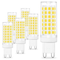 Hansang G9 Led Bulb 6W(60W Halogen Equivalent), G9 Light Bulb Bi Pin Base, Natural White 4000K G9 Base Bulbs For Chandeliers, 600Lm Non-Dimmable No Flicker, 6 Pack